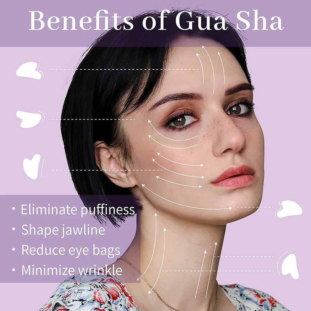 Amethyst Gua Sha Scraping Skincare Tool